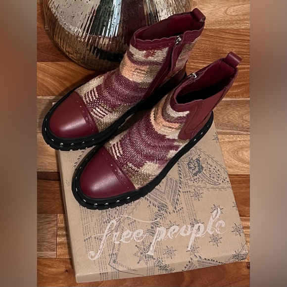 New In Box- Free People- Chelsea Tate Boot- Mulberry Mix- Size 8.5 - Picture 3 of 15